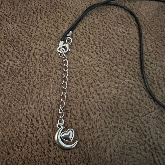 The Lovers Tarot Card Pendant Necklace with an heart on a moon charm for b… - Picture 5 of 14